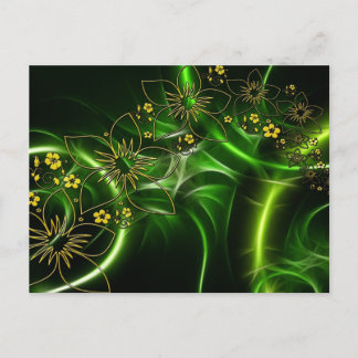 carte postale des fleurs fractales