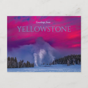 Carte postale des geysers du parc national de Yell