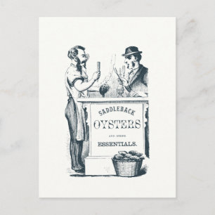 Carte postale des huîtres Saddleback