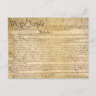 Carte Postale Des libertés constitutionnelles des USA - sachez