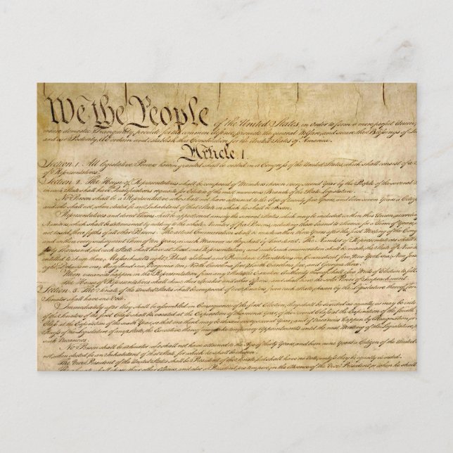 Carte Postale Des libertés constitutionnelles des USA - sachez (Devant)
