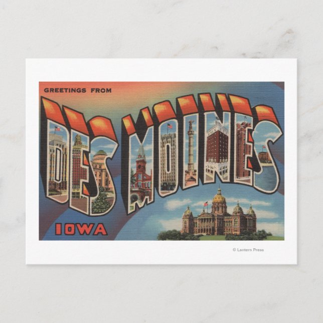 Carte Postale Des Moines, Iowa (Immeuble Capitale) (Devant)