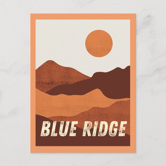 Carte postale des montagnes Blue Ridge (Devant)