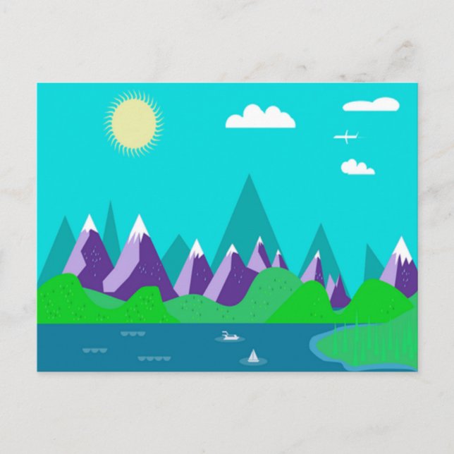 Carte postale des montagnes de glace (Devant)