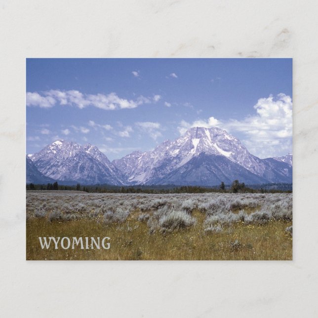 Carte postale des montagnes du Wyoming (Devant)