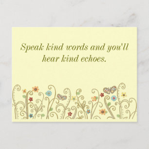 Carte Postale Des mots comme des échos