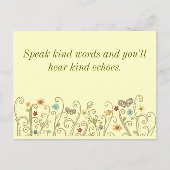 Carte Postale Des mots comme des échos (Devant)