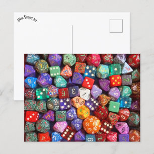 Carte Postale dés multicolores