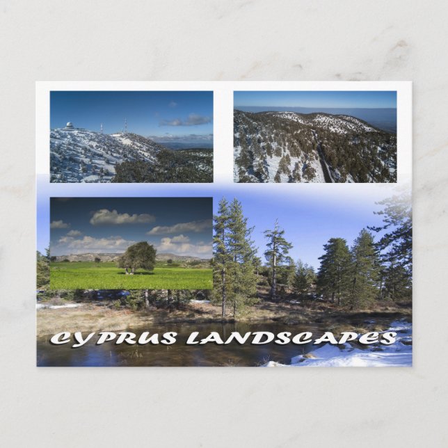 Carte postale des paysages de Chypre (Devant)