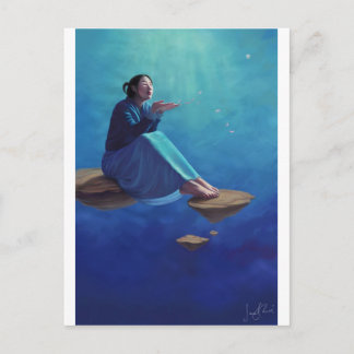 Carte Postale Des pensées comme des pétales Roses