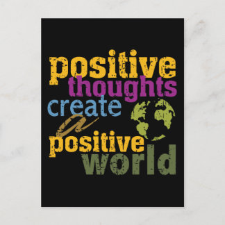 Carte Postale Des pensées positives créent un monde positif