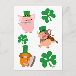 Carte postale des petits musiciens de la St Patric