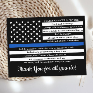 Carte Postale Des policiers prient pour un Merci mince de la Lig