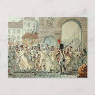 Carte Postale Des prisonniers russes défilent sur le boulevard