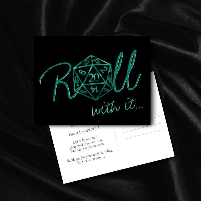 Carte Postale Dés RPG | Emerald Tabletop Gamer Changement de Dat (Créateur téléchargé)