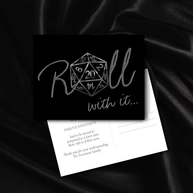 Carte Postale Dés RPG | Retro Tablett Rôle Joueur Date Changer (Créateur téléchargé)