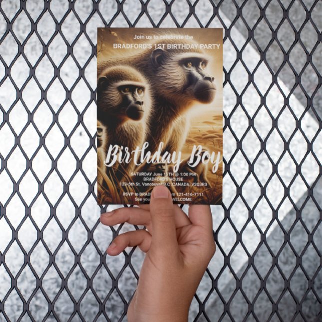 Carte Postale Des singes joueurs dansent dans une prairie (Créateur téléchargé)