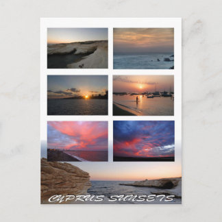 Carte postale des Sunsets de Chypre