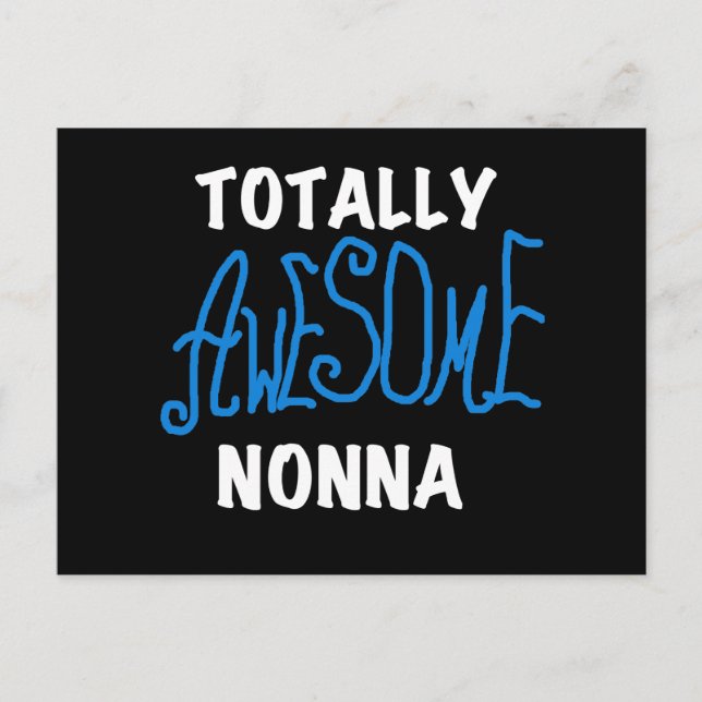 Carte Postale Des T-shirts et cadeaux Nonna Blue totalement géni (Devant)