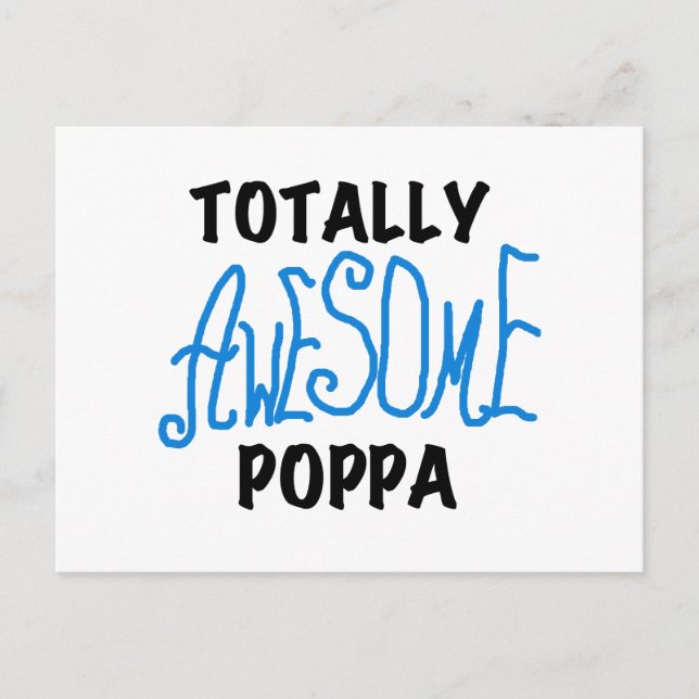 Carte Postale Des tee-shirts et cadeaux Poppa absolument géniaux (Devant)