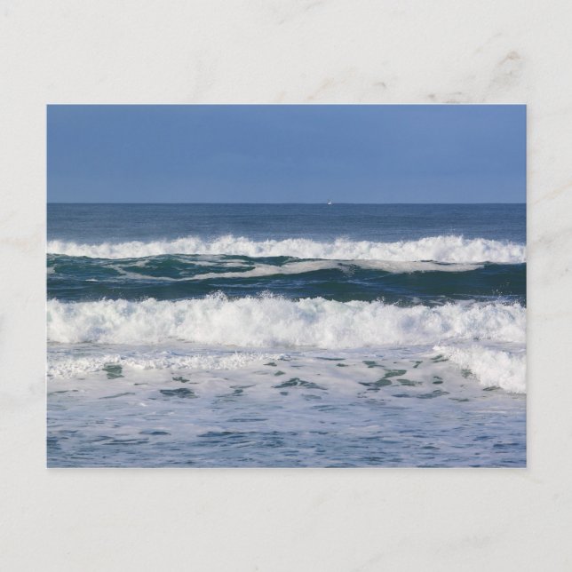 Carte postale des vagues de l'océan Pacifique (Devant)