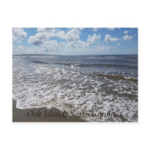 Carte postale des vagues douces de Oak Island par