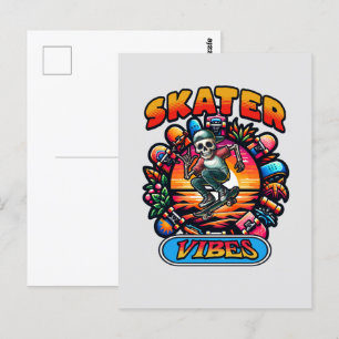 CARTE POSTALE DES VIBES DE SKATER !