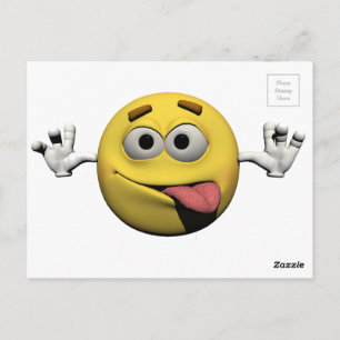 Carte Postale Des visages amusants jaunes émoticônes ou