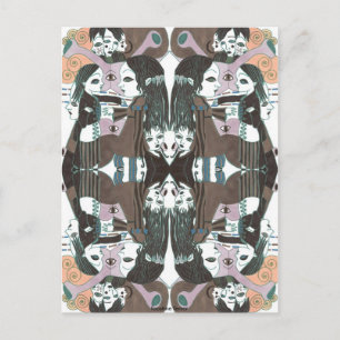 carte postale d'escargot de psychédélisme foncé