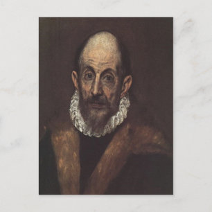 Carte Postale Description du résumé Autoportrait du Greco, 1604 