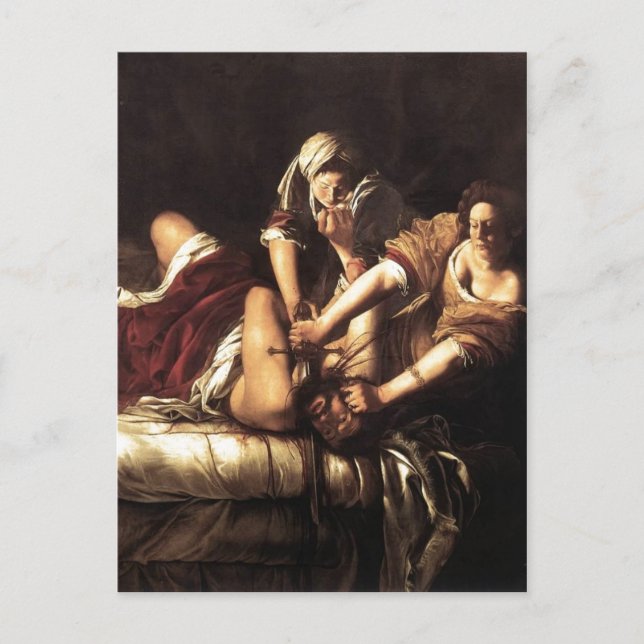 Carte Postale Description Judith décapant Holofernes, Huile sur  (Devant)
