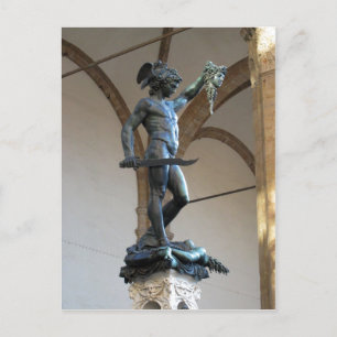 Carte Postale Description Statue de Perseus, Piazza della Signor
