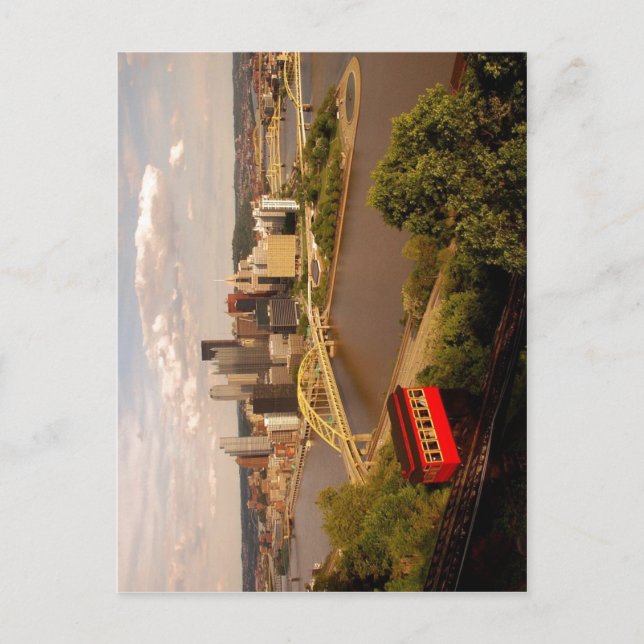 Carte Postale Description Vue du centre-ville en : Pittsburgh, P (Devant)