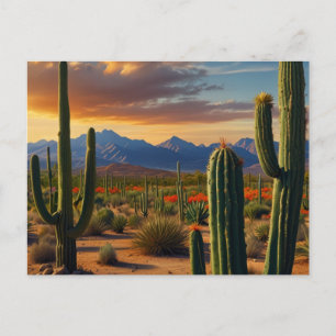 Carte Postale Désert de cactus magnifique