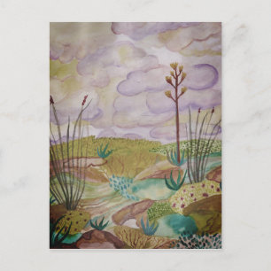 Carte Postale Desert Dreams Watercolor Nouveau-Mexique