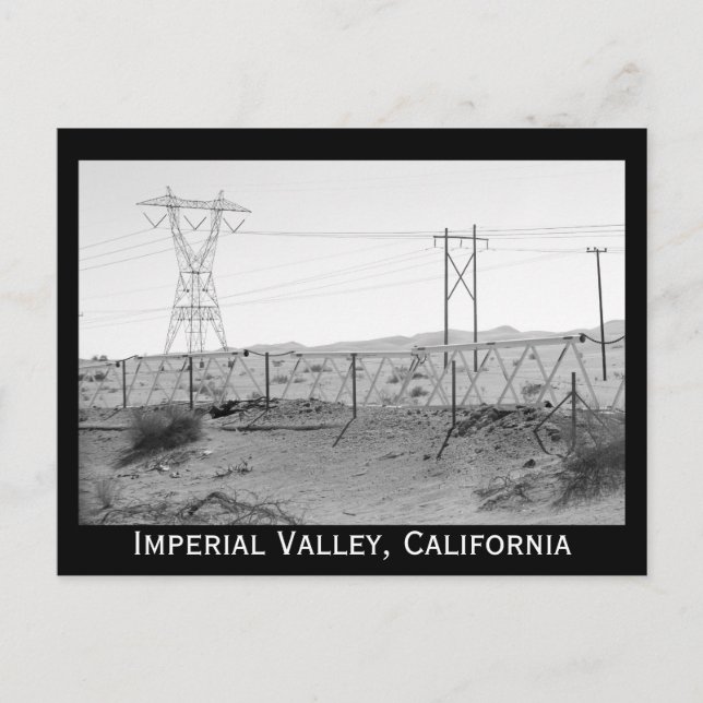 Carte Postale désert la Californie de l'électricité de Shrug de (Devant)