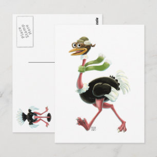 Carte Postale Desert Ostrich Runner