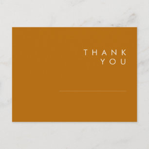 Carte Postale Désert simple   Merci Mariage orange brûlé