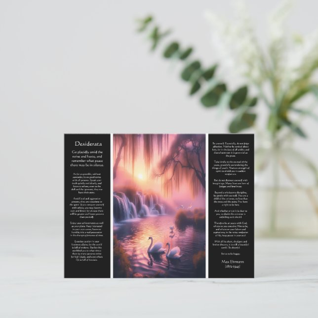 Carte Postale Desiderata Cascade : Fleur et Rose Twilight (Debout devant)