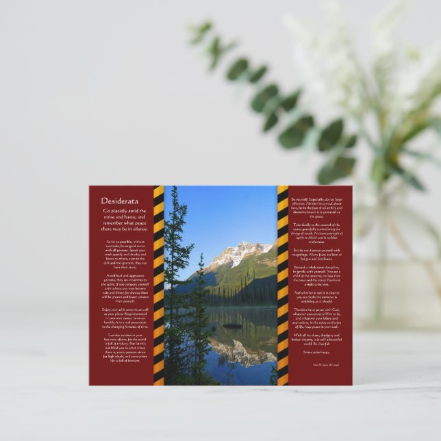 Carte postale DESIDERATA Snow Peak (Debout devant)