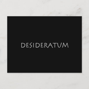 Carte Postale Desideratum