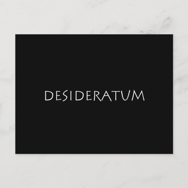 Carte Postale Desideratum (Devant)