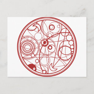 Carte Postale Design Alien rouge