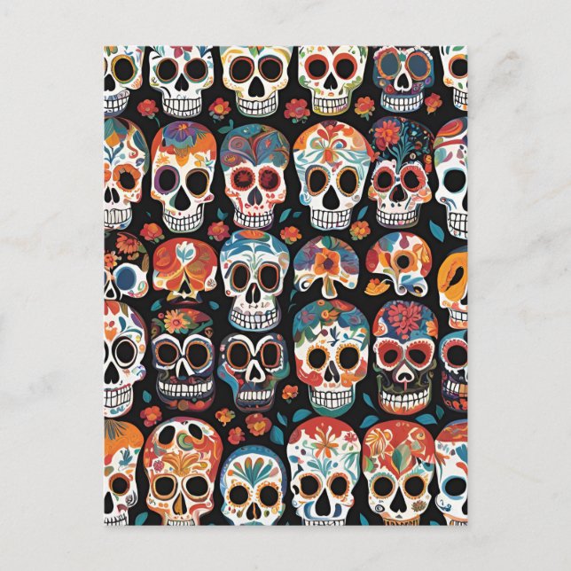 Carte Postale Design artistique populaire mexicaine dynamique (Devant)
