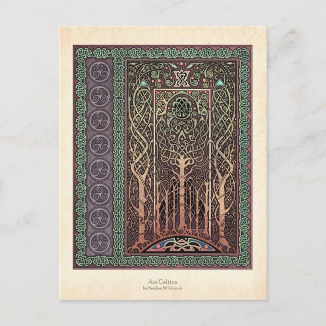 Carte postale Design Celtic Trees (Devant)