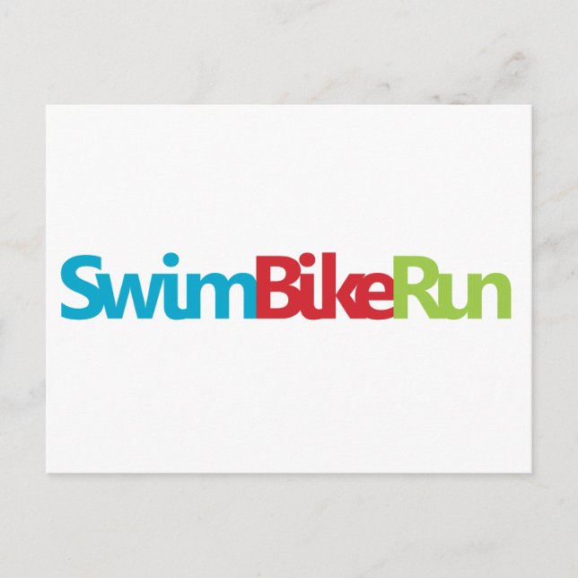 Carte Postale Design Cool de triathlon (Devant)