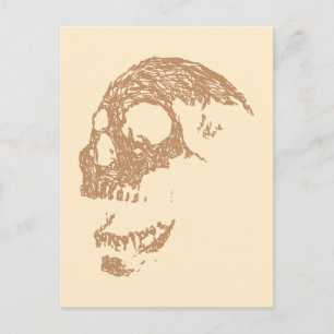 Carte Postale Design crâne Brown.