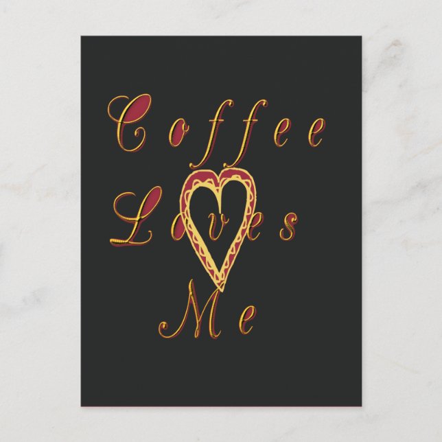 Carte Postale Design crémeux pour les amateurs de café (Devant)