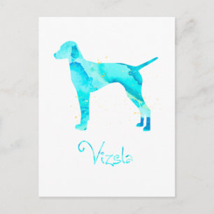 Carte Postale Design d'aquarelle Vizsla