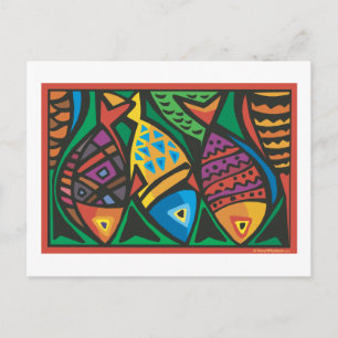 Carte Postale Design d'art Abstrait du poisson